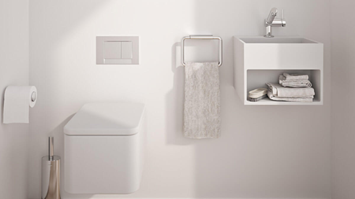 Baño blanco completo - muebles de baño