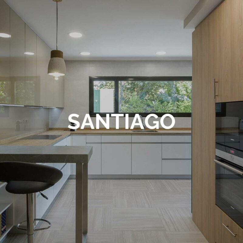 Santiago Cocina en L con mezcla de colores y texturas - Grupo Coeco