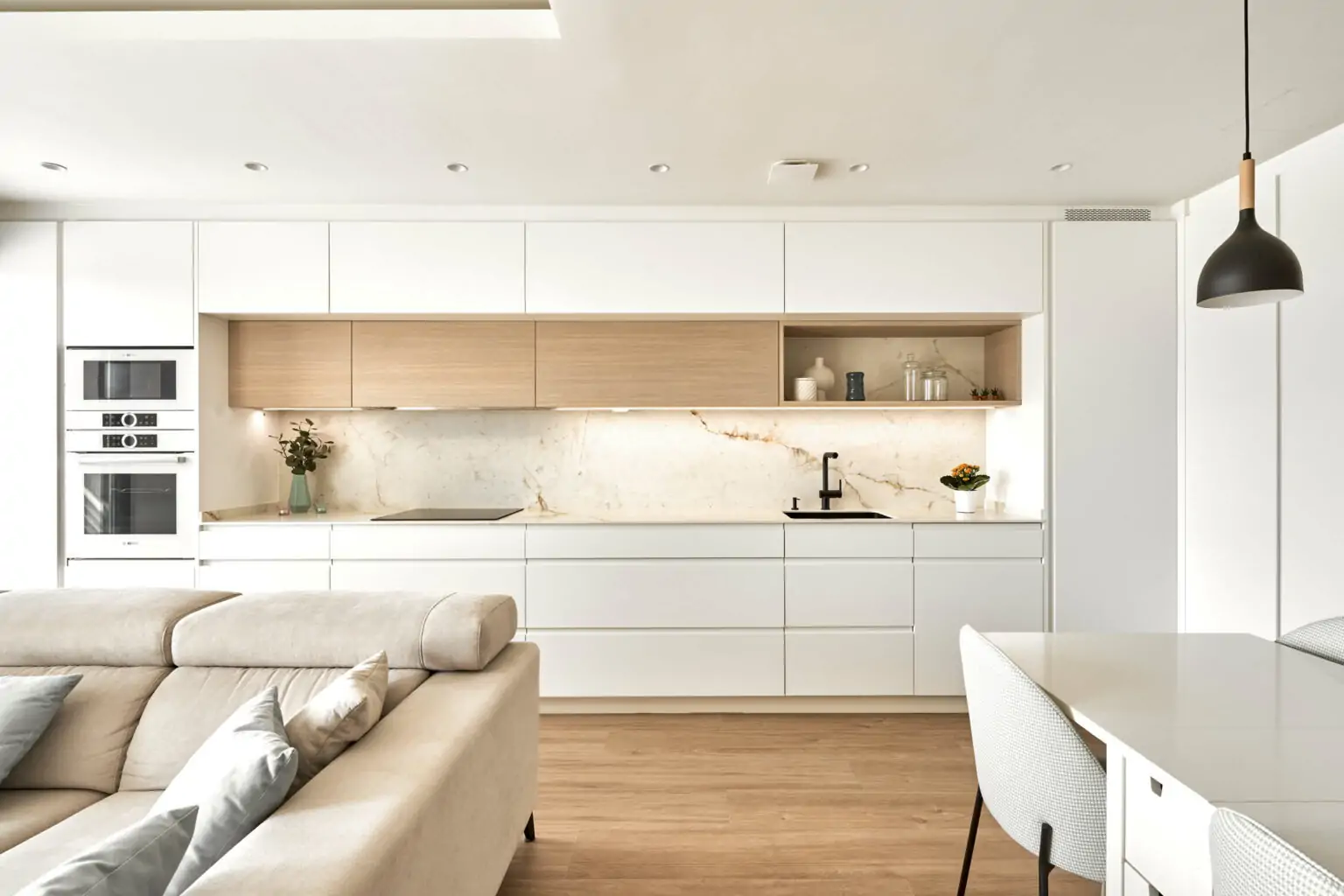 cocina abierta al salón